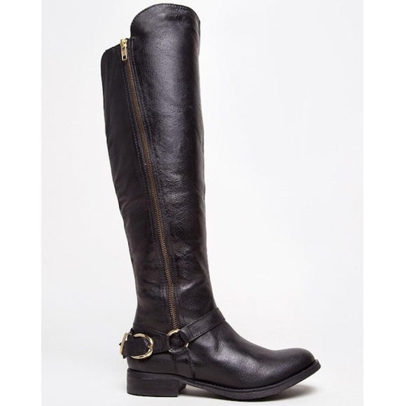 Steve Madden Shoes - STEVE MADDEN Skippur Black Knee-high Boots